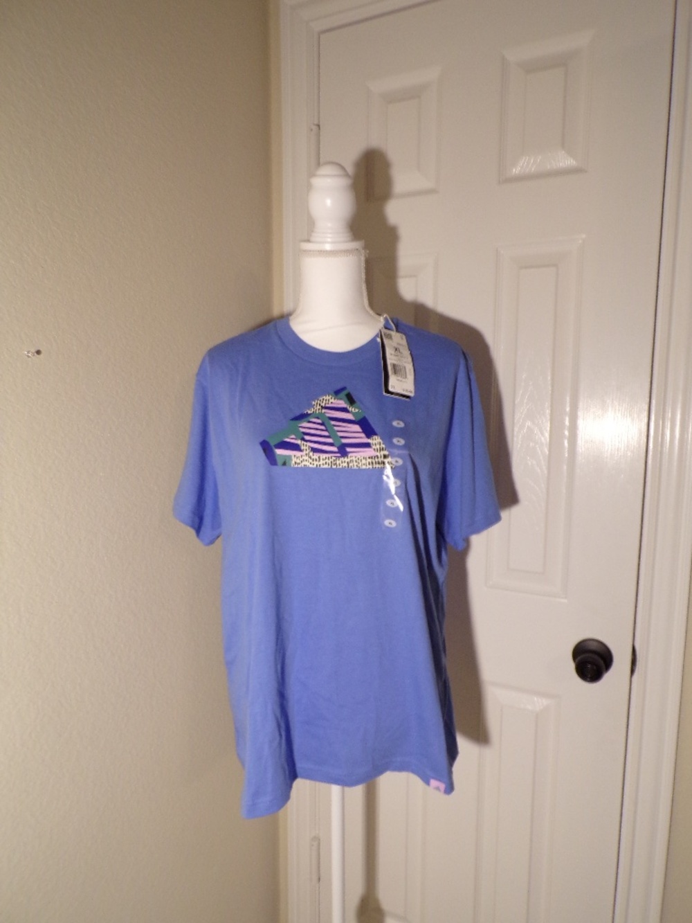 Adidas Women's W Abstract T Multi Sport Tee – Blue Fusion – Size XL